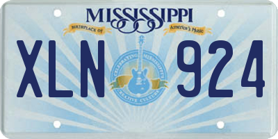 MS license plate XLN924