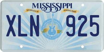 MS license plate XLN925