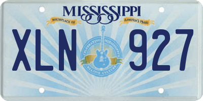 MS license plate XLN927