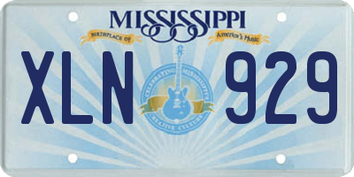 MS license plate XLN929