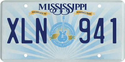 MS license plate XLN941