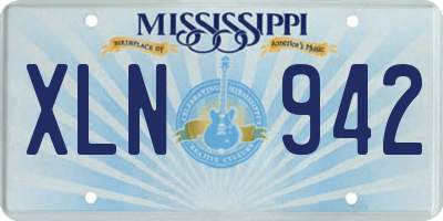 MS license plate XLN942