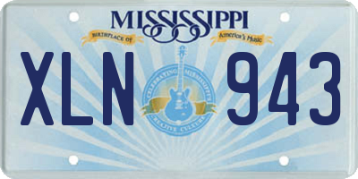 MS license plate XLN943