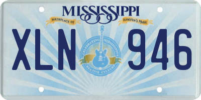MS license plate XLN946