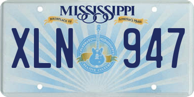 MS license plate XLN947