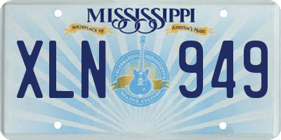 MS license plate XLN949