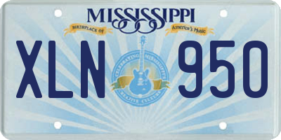 MS license plate XLN950