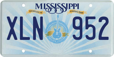 MS license plate XLN952