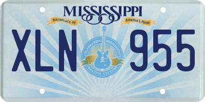 MS license plate XLN955
