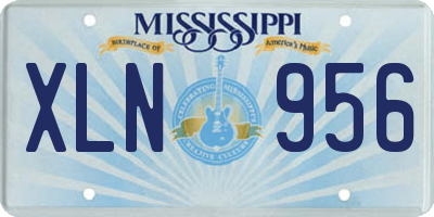 MS license plate XLN956