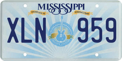 MS license plate XLN959