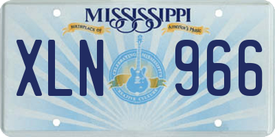 MS license plate XLN966