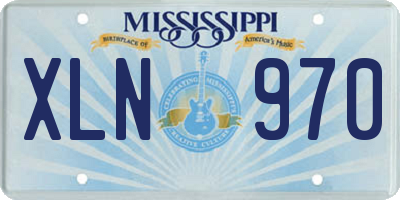 MS license plate XLN970