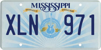 MS license plate XLN971