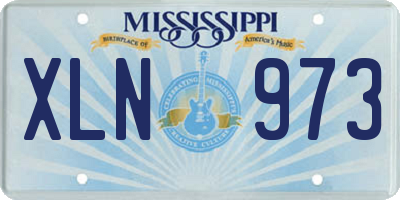 MS license plate XLN973