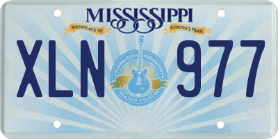 MS license plate XLN977
