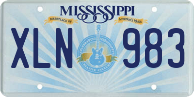 MS license plate XLN983