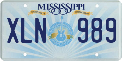 MS license plate XLN989