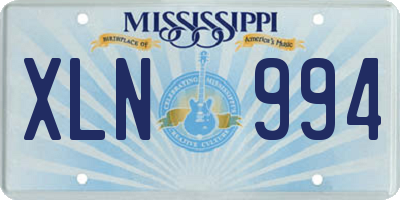 MS license plate XLN994