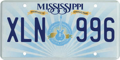MS license plate XLN996