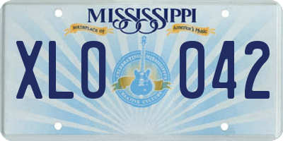 MS license plate XLO042