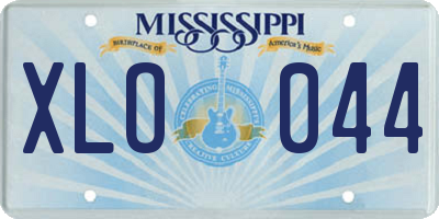 MS license plate XLO044
