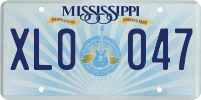 MS license plate XLO047