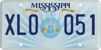 MS license plate XLO051