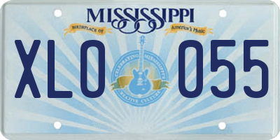 MS license plate XLO055