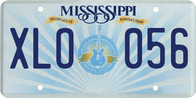 MS license plate XLO056