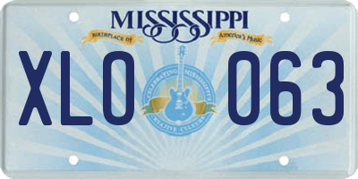 MS license plate XLO063