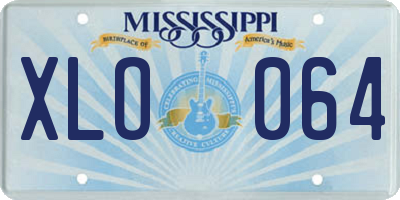 MS license plate XLO064
