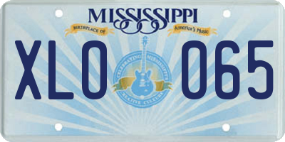 MS license plate XLO065