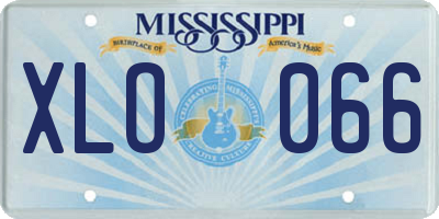 MS license plate XLO066