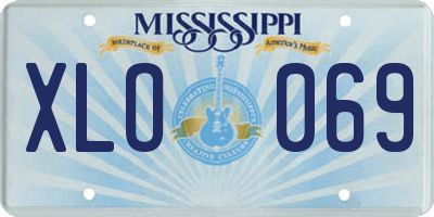 MS license plate XLO069
