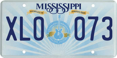 MS license plate XLO073