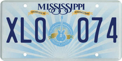 MS license plate XLO074