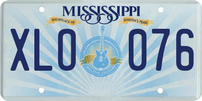 MS license plate XLO076
