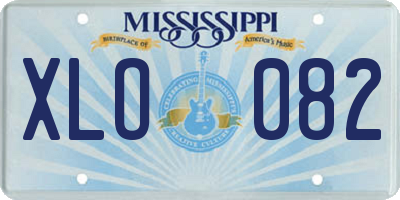 MS license plate XLO082