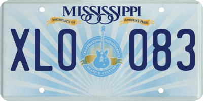 MS license plate XLO083