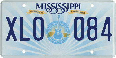 MS license plate XLO084
