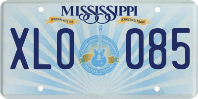 MS license plate XLO085