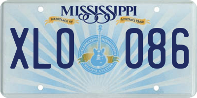 MS license plate XLO086