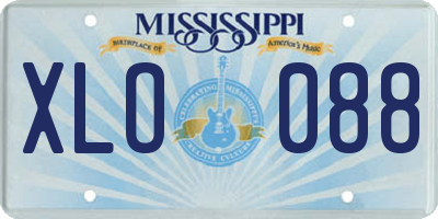 MS license plate XLO088