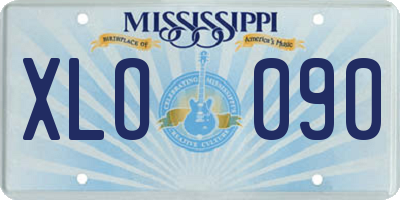 MS license plate XLO090