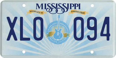 MS license plate XLO094