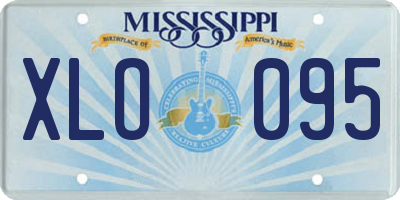 MS license plate XLO095