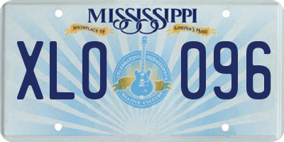MS license plate XLO096