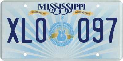 MS license plate XLO097