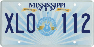 MS license plate XLO112